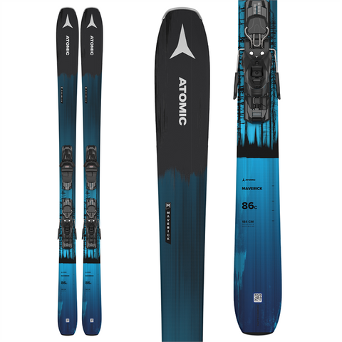 Used- 2022 Atomic Maverick 86 C Skis w/ Atomic M10 GW bindings